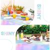 Extra Large Disposable Holographic Tablecloth Waterproof Party Decoration for Birthdays Events