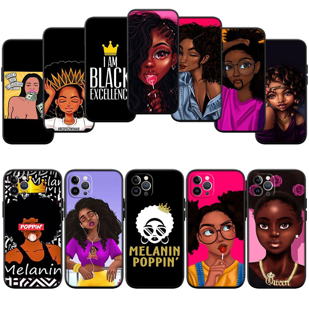 RP57 Poppin Black Girl Case for Samsung M06 M15 M16 M35 M55 M56 A36 A42 A50 A50S A51 A52 A32 A33 A05 A05S A06 A16 A20