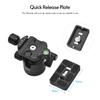 Panorama Ball Head Tripod Mount Ballhead Adapter U Groove Low Gravity Center Aluminium Alloy Max. 5kg 11lbs Load