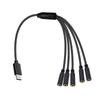 1-5-в-1 USB Type C на 3,5 мм TRS Female Мульти Аудио Кабель для Наушников Стерео Разветвитель для Телефонов Наушников Динамика