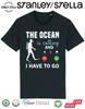 Mens Scuba Diving T-Shirt The Ocean Is Calling I Have To Go Funny Phone Slogan