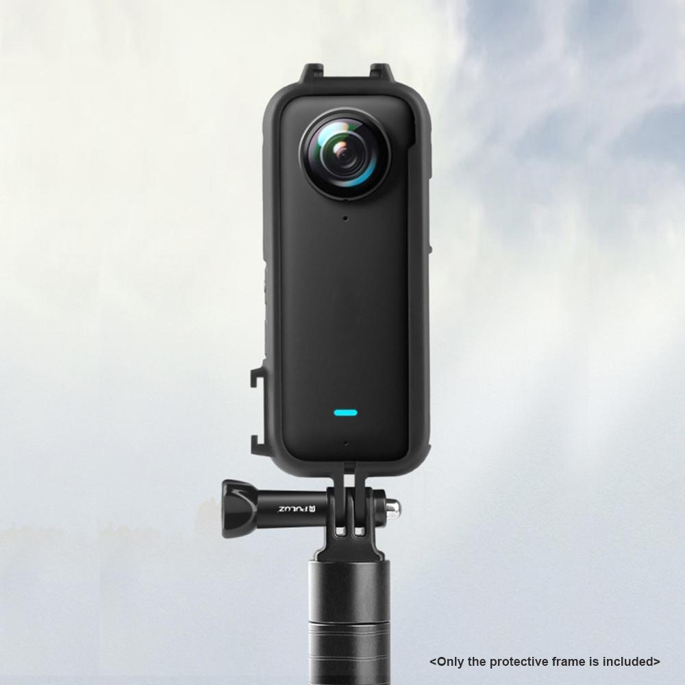 Защитная рамка для панорамной камеры PULUZ, видеоклетка с двойным адаптером для штатива с холодным башмаком и креплением для камеры