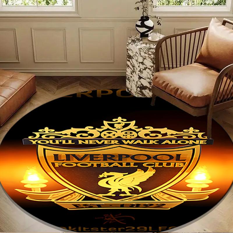 Football Liver-pool Round mat Home Decor, Chair rug For livingroom,Bedroom, doormat home decor Birthday Gift Christmas Gifts