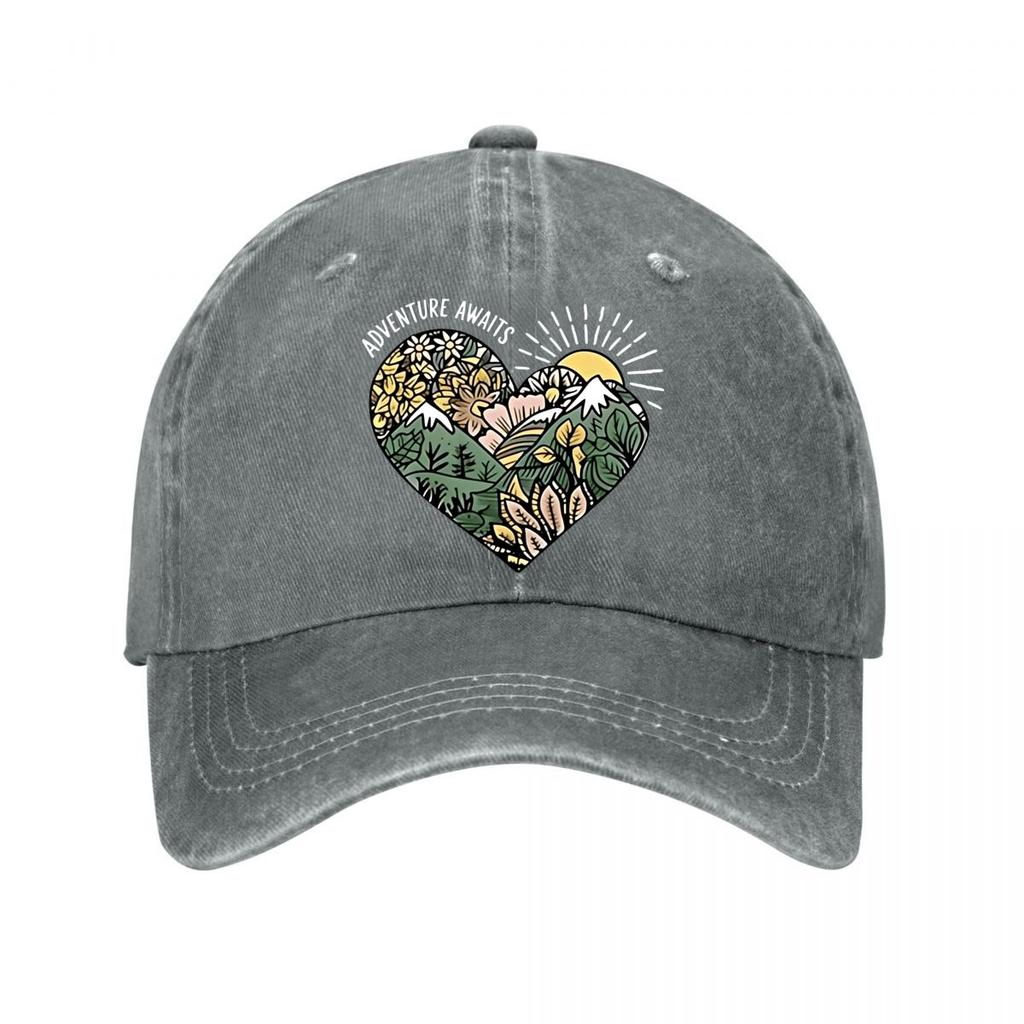 Heart Nature Baseball Cap New Vintage Washed Cotton Baseball Cap Parent Kids Sun Hats