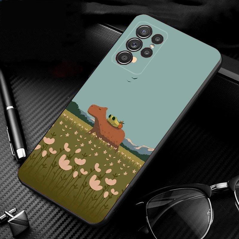 Милый чехол для телефона с капибарой для Samsung A52S A21S A33 A23 A13 A14 A32 A52 A53 A54 A51 A71 A15
