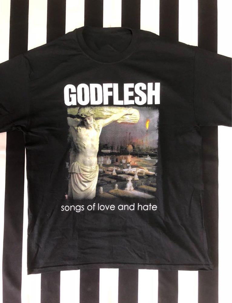 Новая Популярная Группа Godflesh Черная Футболка Хлопок Полный Размер S-5XL Унисекс Футболка