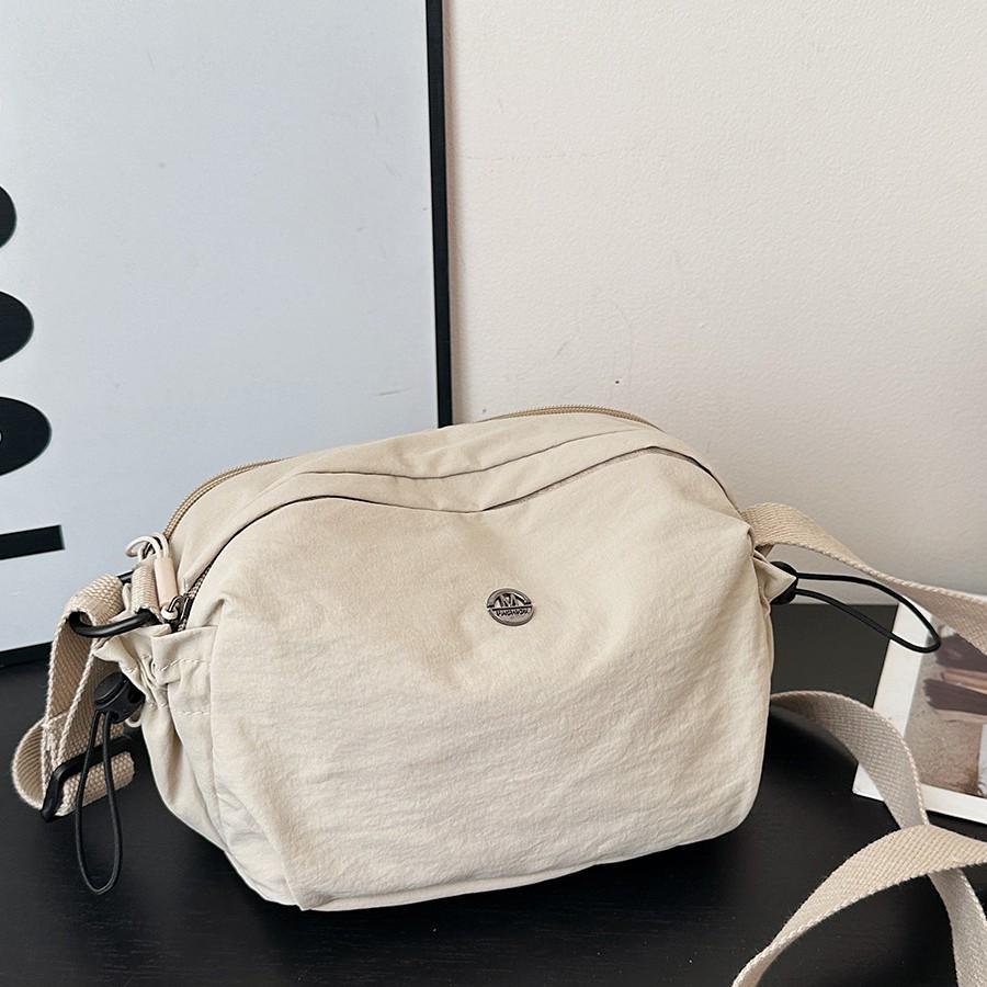 2025 Женская повседневная сумка на одно плечо в корейском стиле – Универсальная многослойная холщовая сумка кроссбоди для телефона и предметов первой необходимости