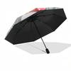 Gingerbread Man Themed Travel Umbrella-8 Ribs Automatic Opening and Closing, Portable Folding Design, Compact and Stylish Umbrella Suitable