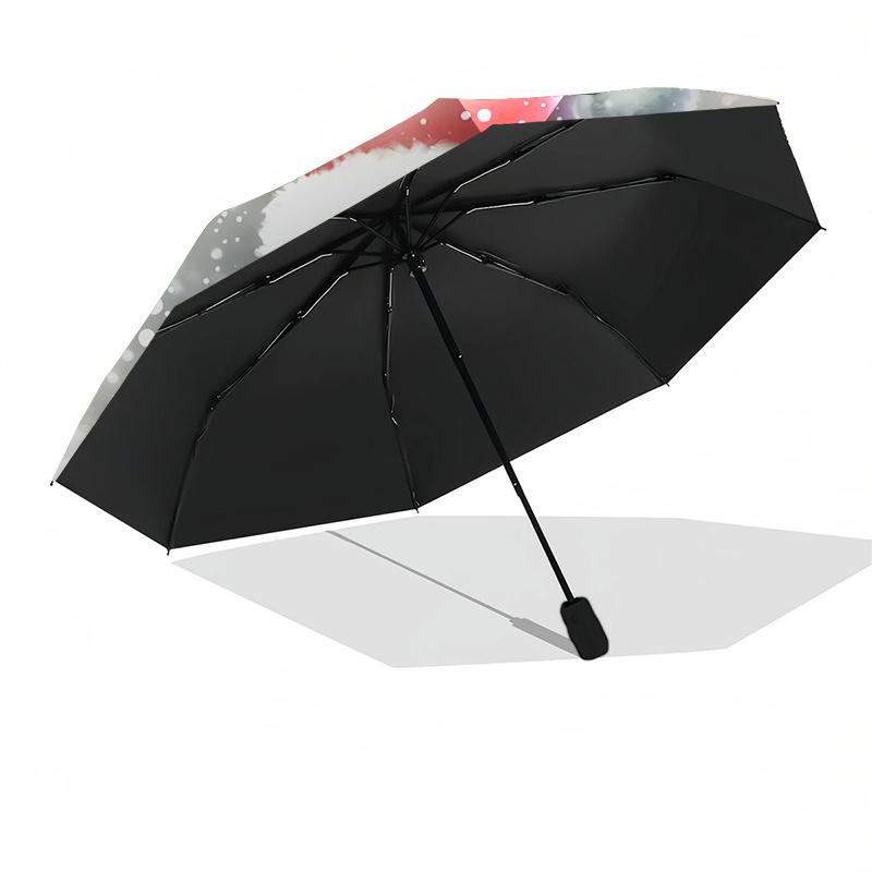 Gingerbread Man Themed Travel Umbrella-8 Ribs Automatic Opening and Closing, Portable Folding Design, Compact and Stylish Umbrella Suitable