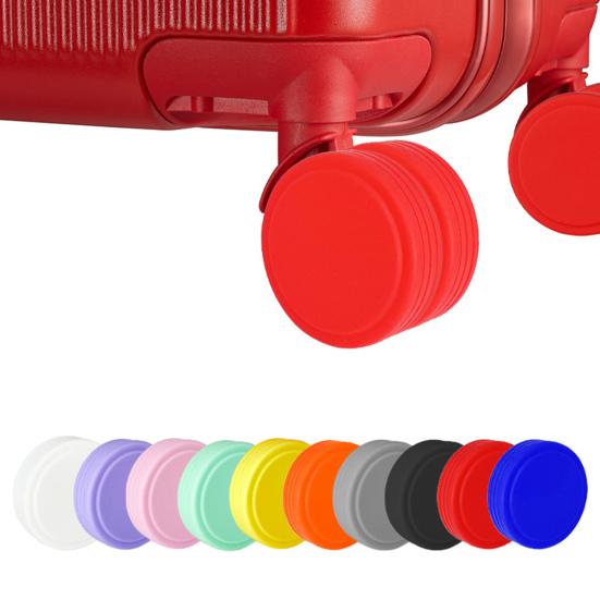Силиконовые чехлы на колеса для багажа Шумостойкая защита колесиков Противоизносные аксессуары для чемодана Легко устанавливаемые амортизирующие колесные кольца для дома