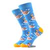Happy Funny Socks Men Animal Lion Sloth Shark Crazy Design Sokken Unisex Novelty Violin Carrot Crew Skateboard Calcetines Hombre