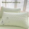 Pillow Cover Quilted Waterproof Pillow Protector Heart Pattern Envelope Pillowcase