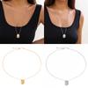 Unique Comma Teardrop Necklace Adjustable Chain Necklace Alloy Texture Pendant Necklace for Stylish Women Present