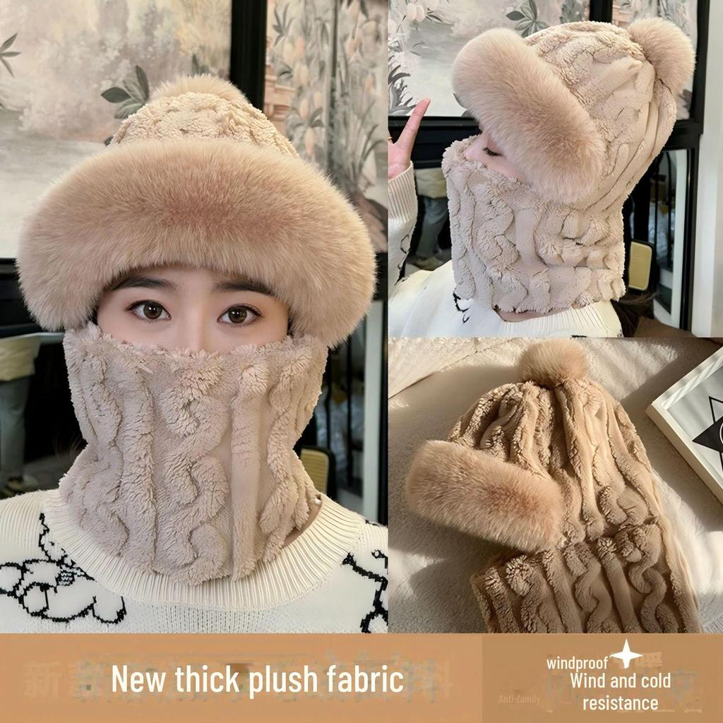 Women's Winter Hat, Scarf & Mask Set