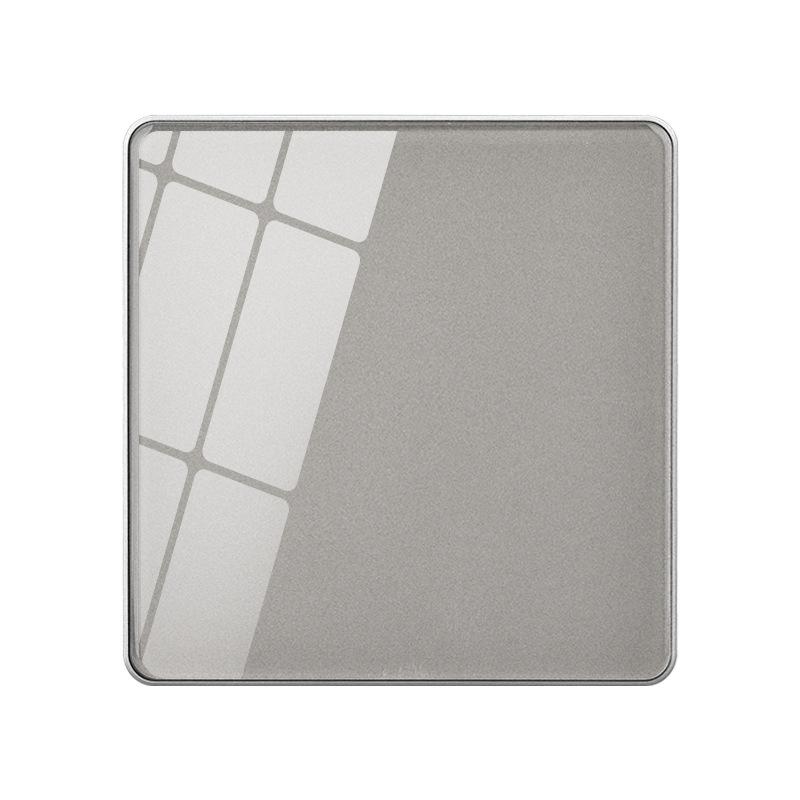 86mm Tempered Glass Wall Switch Socket Panel EU French UK Standard USB Charging Port 1/2/3/4 Gang Push Button Rocker Switch