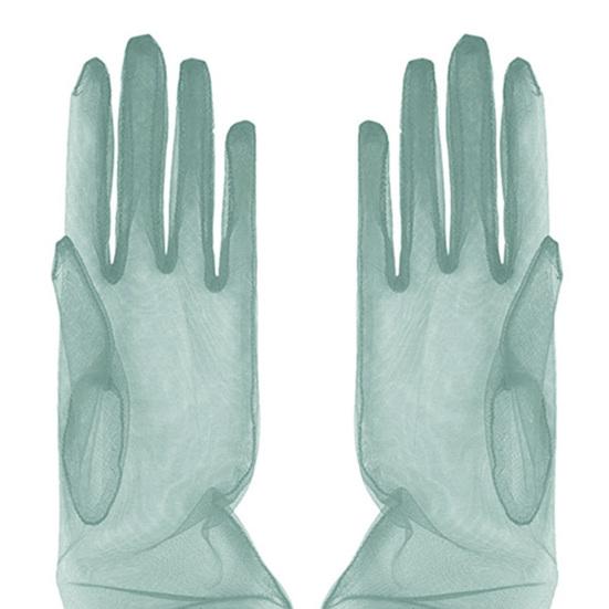 Женские длинные прозрачные перчатки в стиле ретро, эластичные присборенные сетчатые тюлевые перчатки 1920-х годов, танцевальные перчатки для костюма, оперы, вечеринки, свадьбы