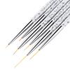 5/7/9mm 11/15/20mm Nail Brush Acrylic French Stripe Line Painting Drawing Flower Pen Gel UV Polish Marble Handle Manicure Tools