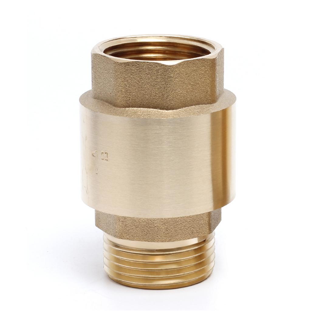 Brass Thread In-Line Spring Check Valve DN20/DN15 Single Way Connector Water Non Return Valve Plumbing Fitting Accessory
