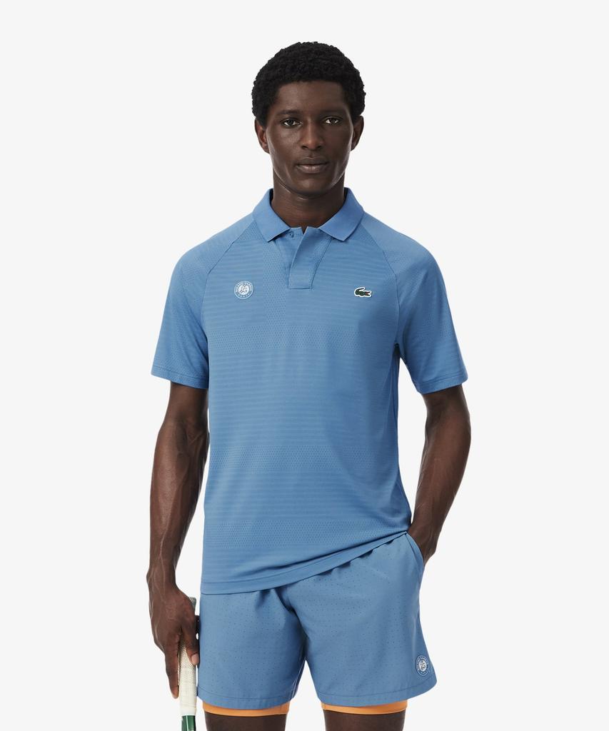 LACOSTE Men'S Roland Garros Aop Modified Collar Polo Shirt Dh0333-56G Jbk