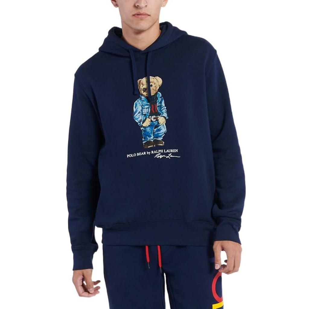 Polo Ralph Lauren Худи на шнурке с принтом медведя 710853309-001