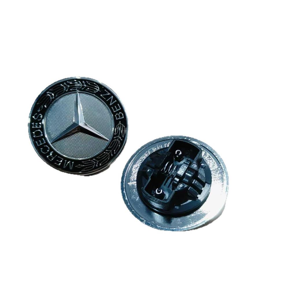 ABCERS Hood Emblem Decoration for Mercedes-Benz GLC, GLK, CLA, CLS – Flat Design with Spring