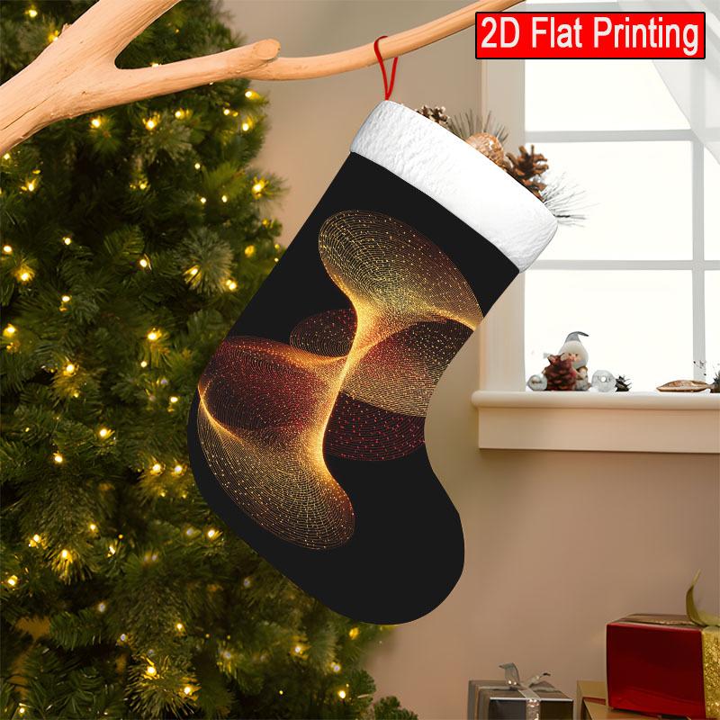 Christmas decoration fireplace hanging stocking 1pc Beam Art Christmas Stocking - Elegant & Golden Swirl Patte