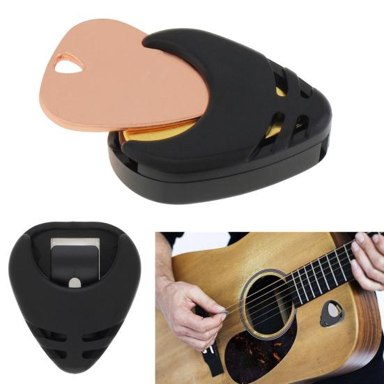 5 шт. Держатель для медиаторов в форме сердца, пластиковый чехол для медиаторов для электроакустической бас-гитары, укулеле, самоклеящийся, треугольной формы, музыкальные аксессуары
