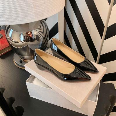 Версия из овчины~ 3,5 см внутреннее увеличение высоты острый носок неглубокий вырез плоская подошва одинарная обувь женская обувь для работы летом