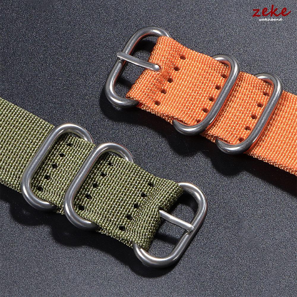 Premium Nylon Watch Band Ribbed Strap 18mm 20mm 22mm 24mm Military Ballistic Fabric Replacement Watchband Army Green Black Belts