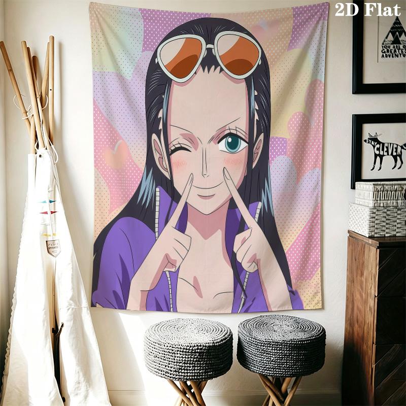 Nico Robin Wall Tapestry Aesthetic Wall Hanging Printed Fabric Blanket Decorative Tapestries For Bedroom Living Room Home Decor