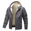 Lamb Fleece Men's Hoodie With Thickened Fleece Winter, Hooded Sportswear, Casual Cardigan, And Warm Jacket