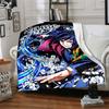 Customizable Demon Slayer4 Throw Blanket – Personalized Name, All-Season Cozy Snug Blanket, Machine Washable, Personalized Blanket
