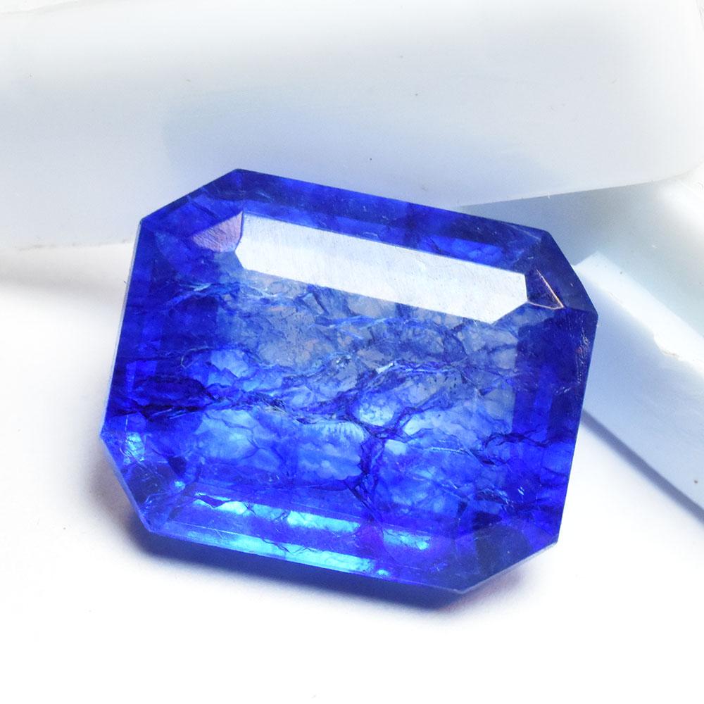 Natural Blue Emerald Cut 10.30 ct Loose Gemstone for Jewelry Making and Gem Collections