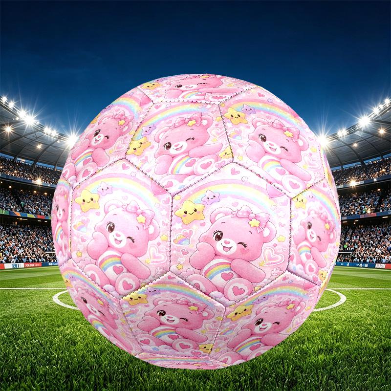Care Bears Print Size 5 Soccer Ball, PU Wear Resistant Football for Match Training and Daily Practice, Birthday Gift for Soccer Fans
