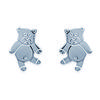 [D7527] - Silver 'Teddies' Earrings - 6x9 Mm