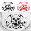 Skull Car Body Racing Side Door Long Stripe Stickers Auto Vinyl Decal