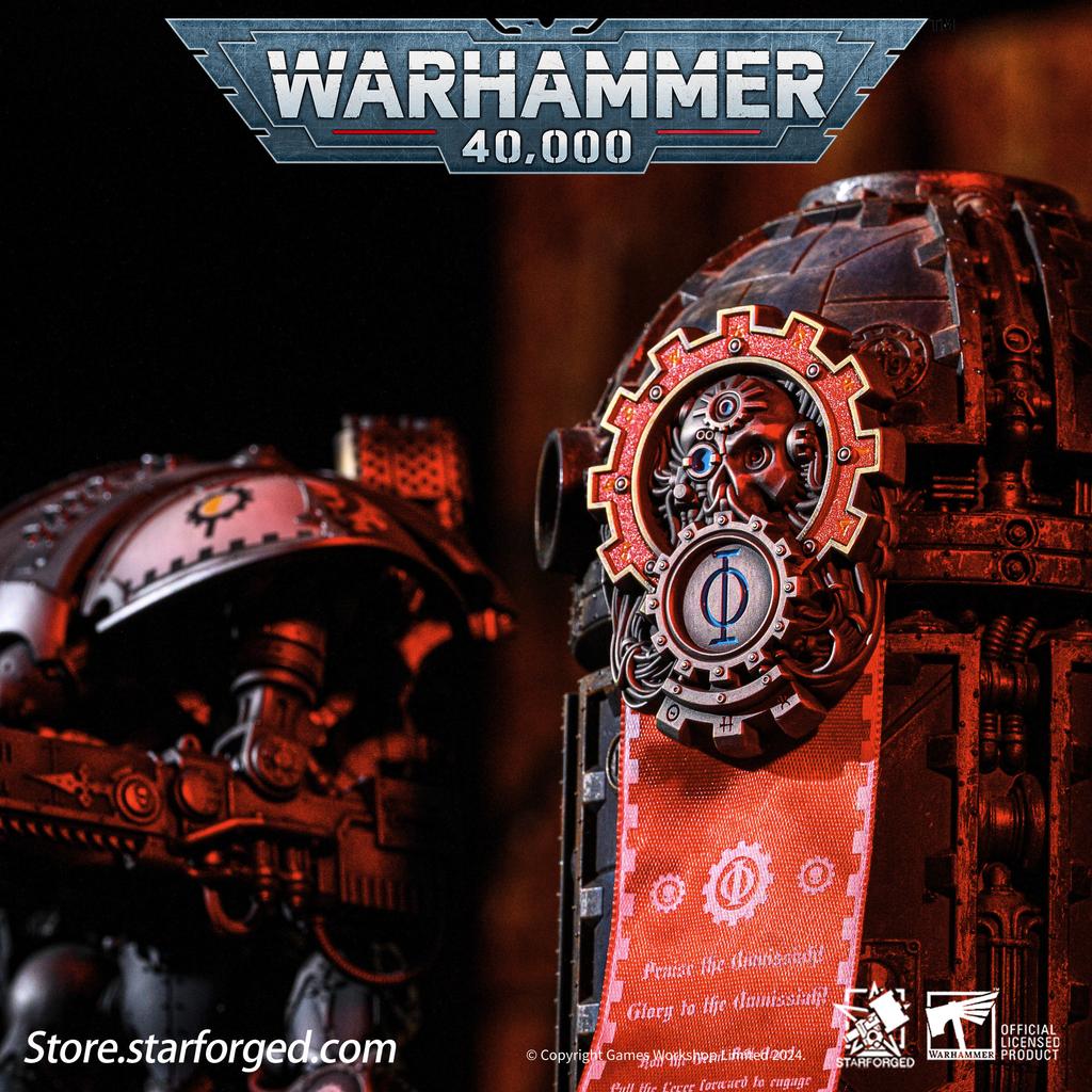 Starforged Star Casting, игровые товары Warhammer 40K God of All Machines, значок печати Механического Бога