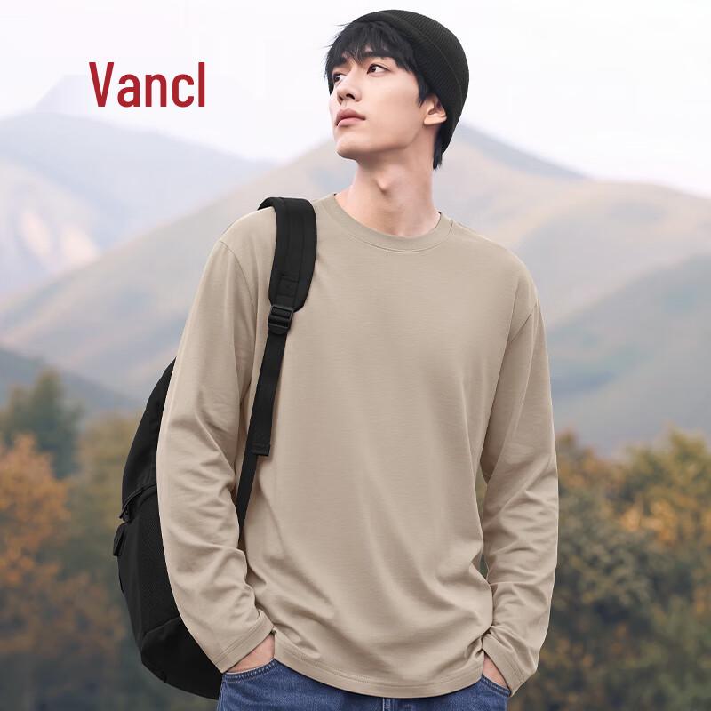 Мужская хлопковая футболка с длинным рукавом VANCL