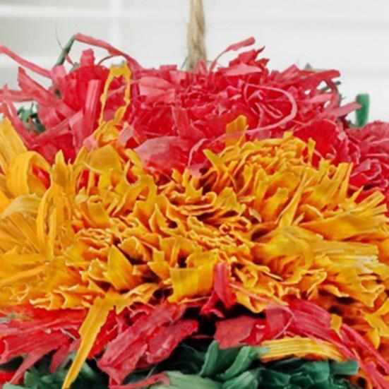 Shredder Ball Birds Toy Parrot Foraging Shredder Ball Birds Cage Hanging Toy for Parakeets Conures Cockatiels Love Birds