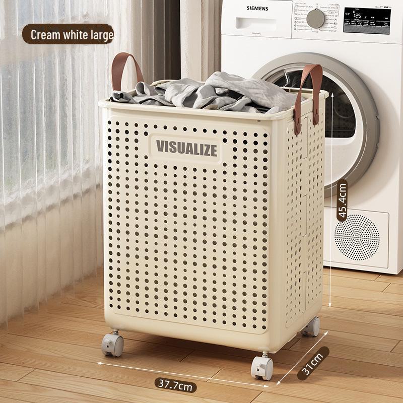 Большая складная корзина для грязного белья - бытовое хранение для ванной комнаты и балкона