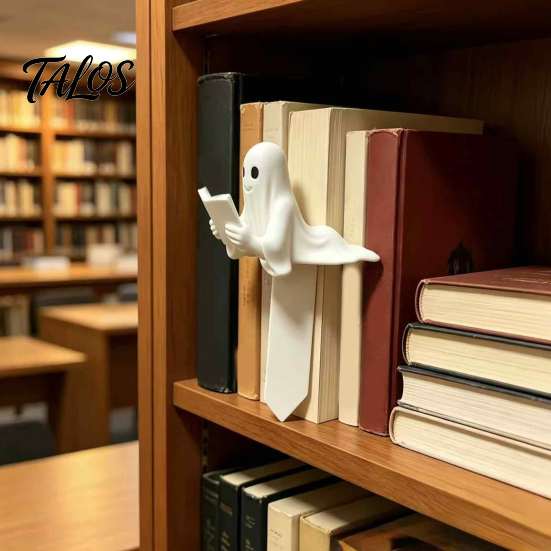 3D-печатная закладка для страниц Призрак Читающая закладка для книги, Хэллоуинская закладка, Подарки для вечеринки Легкий зажим из PLA для студентов и Офисные принадлежности Уникальная