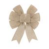Burlaps Wreath Rustic Jute Bow Christmas Tree Topper Ornament For Birthday Wedding Holiday Party Decorations