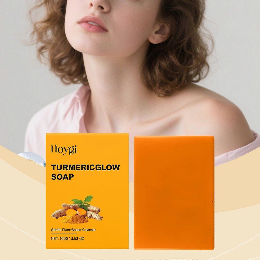 Hoygi Turmeric Soap - Moisturizing And Refreshing Daily Skincare, Gentle And Smooth, Hydrating Body Soap