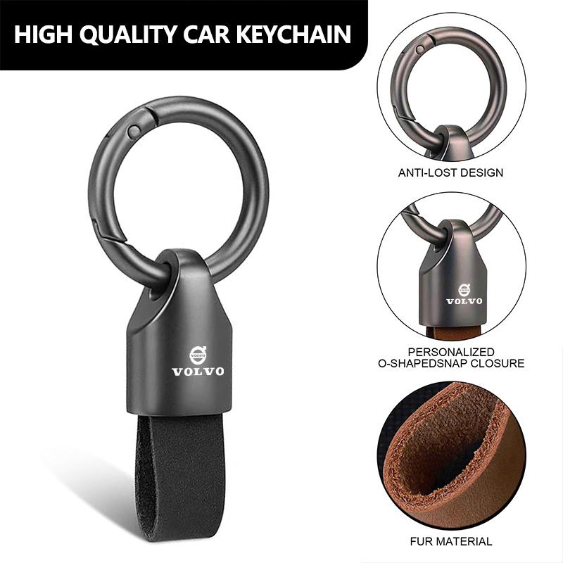 Metal Car Keychain Auto Key Chain Key Ring Gift For Volvo EX30 XC60 XC40 V60 V40 XC90 XC70 V50 S60 V70 S90 Olestar AWD S80 V90