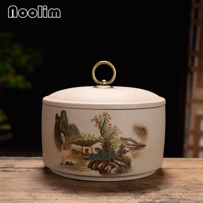 Керамическая емкость для чая, большая кухонная герметичная емкость для хранения еды, портативная дорожная упаковочная коробка, канистра, банка для специй