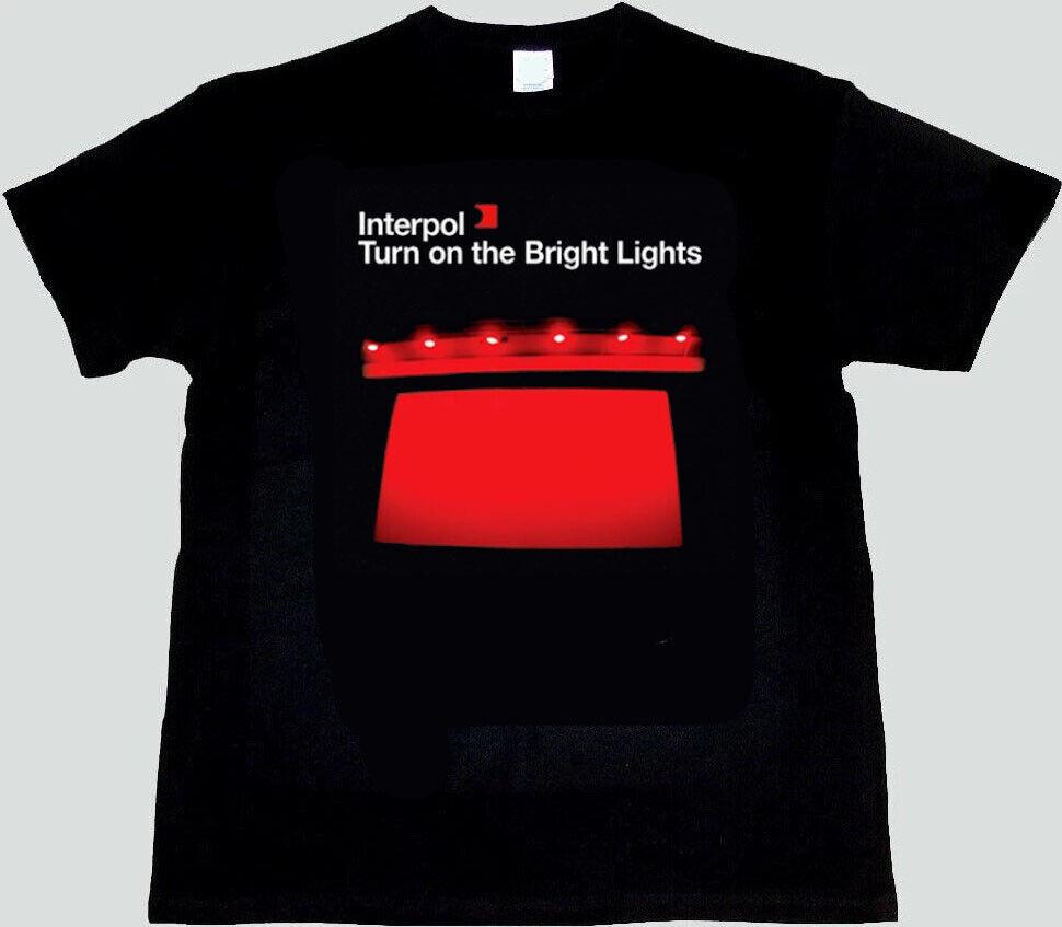 Interpol Turn On The Bright Lights Black Tee, rock band shirt AC2633 Unisex T-Shirt