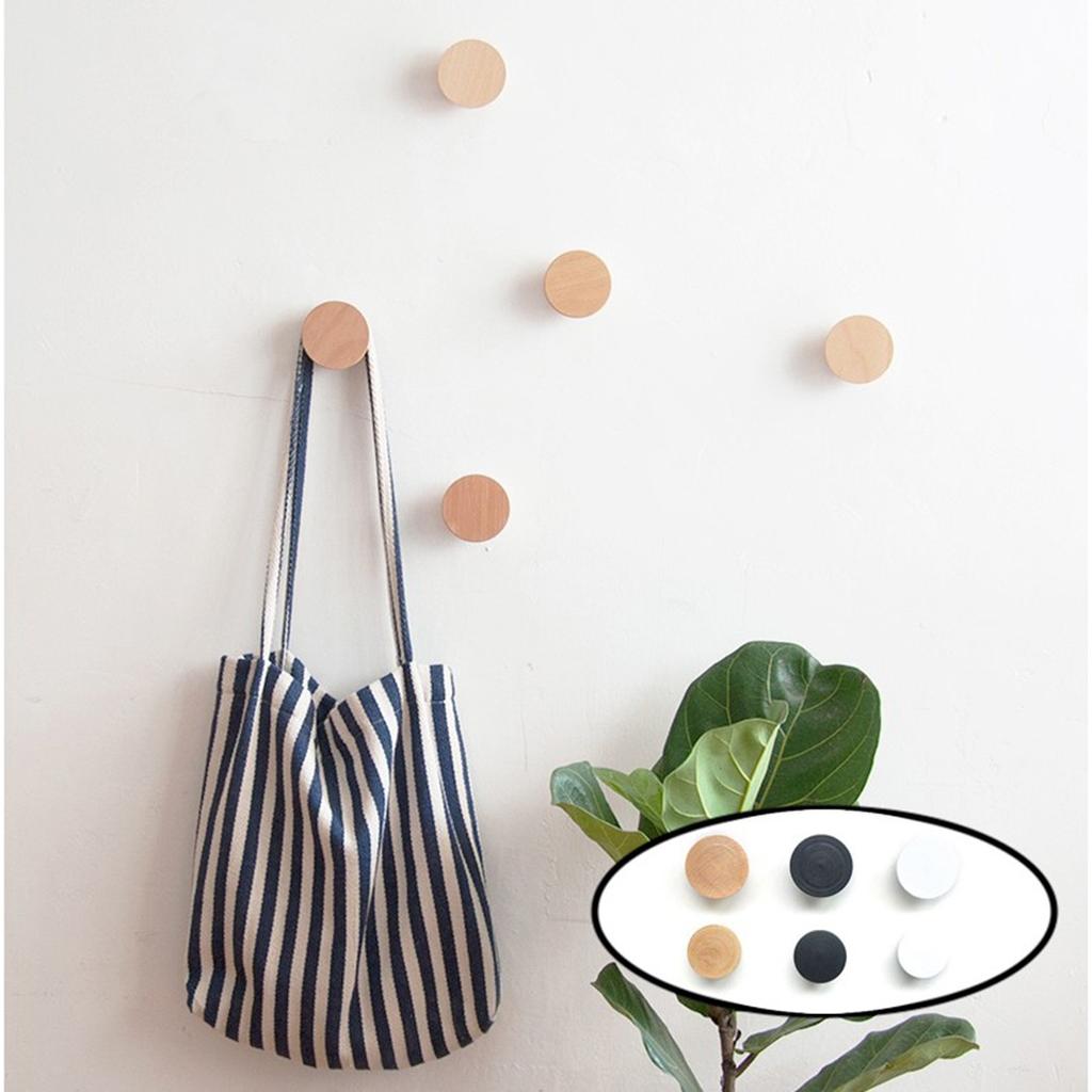 Кухонные настенные крючки Бытовая вешалка Деревянный материал Ванная комната Спальня Форма кнопки Домашнее хранение Легкая установка