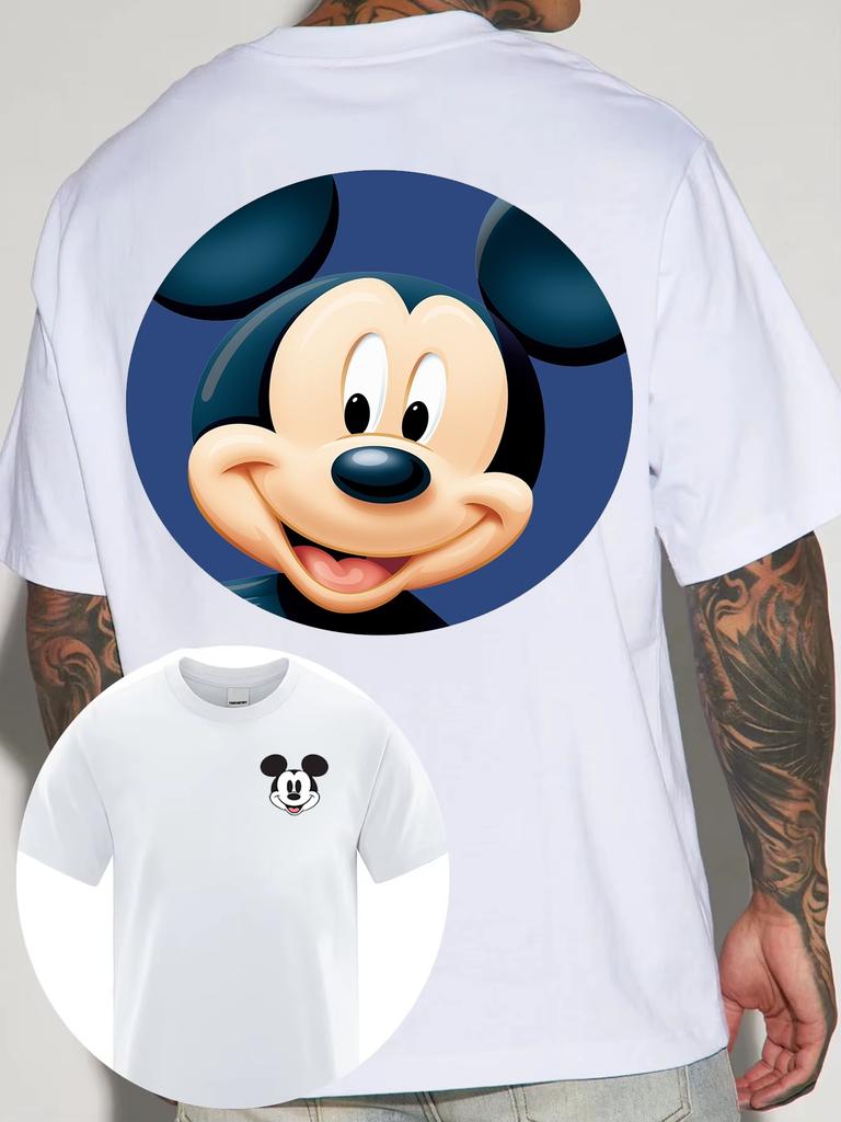 25-26 Summer Disney Authorized Brand Mickey Unisex Retro Comfortable Fashion Cotton T-Shirt Casual Cotton Short Sleeve Trend Top