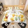 Комплект пододеяльника Homewish в деревенском стиле с утками, Комплект постельного белья с цветочным принтом, Бело-желтый комплект для мальчиков-подростков