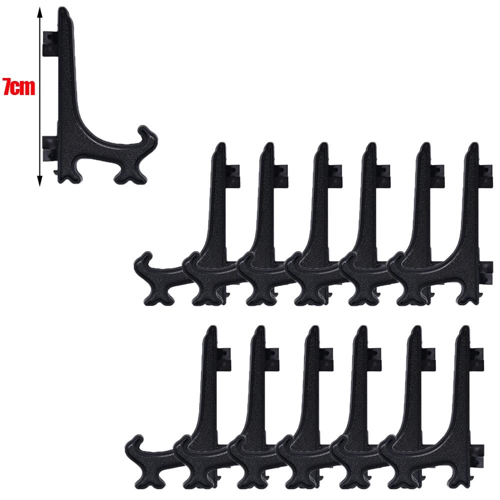 20x Portable Dish Display Stand Foldable Plastic Display Stand Photo Frame Stand Plate Saucer Pottery Display Home Storage Rack